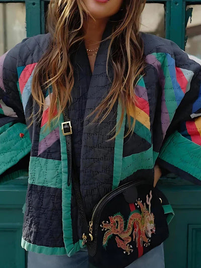 Juliet - jas met patchworkprint