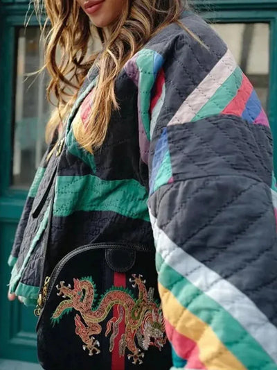 Juliet - jas met patchworkprint