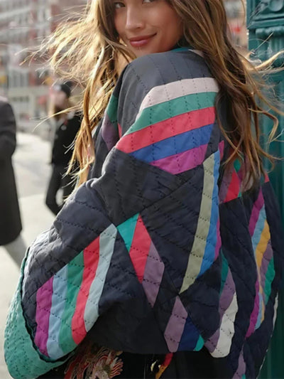 Juliet - jas met patchworkprint
